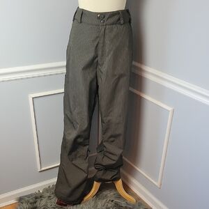BURTON Ronin La Cosa Nostra Brown Pinstripe Snowboard Ski Winter Sport Pants M